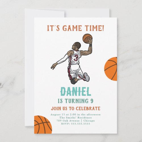 Basketball Birthday Invitation