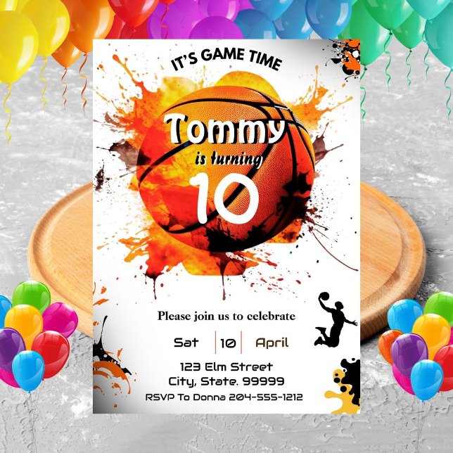 Basketball Birthday Invitation  (Creator Uploaded)