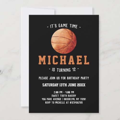 Basketball Birthday Invitation