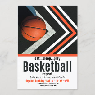 Basketball Birthday Invitation