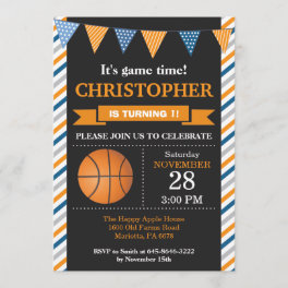 Basketball Birthday Invitation 1st Birthday Party