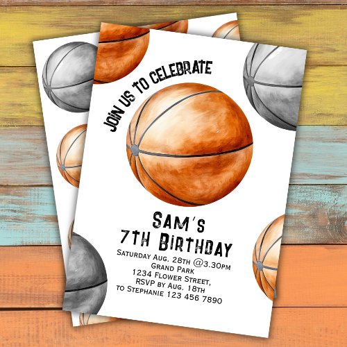 Basketball Birthday Invitation Basketball Party