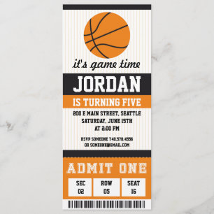 Basketball Birthday Invitation Birthday Party Boys