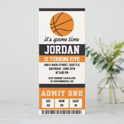 Basketball Birthday Invitation Birthday Party Boys | Zazzle