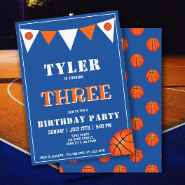 Basketball Birthday Invitation Boy 3rd Birthday