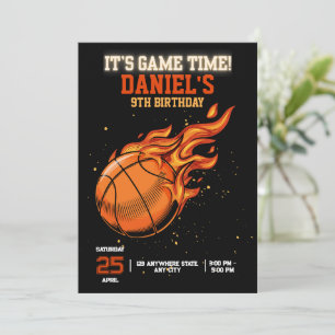 Basketball Birthday Invitation Editable Basketball