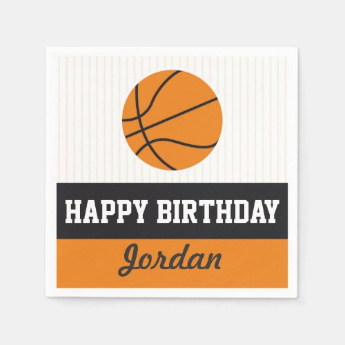 Basketball Birthday Paper Napkins