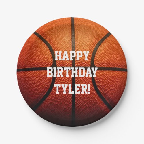 Basketball Birthday Paper Plates