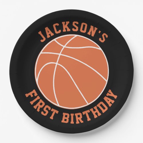 Basketball Birthday Paper Plates