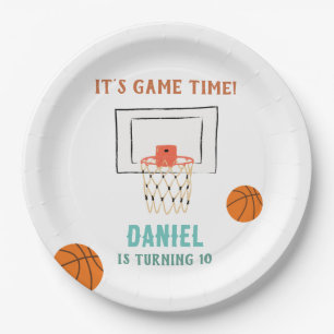 Basketball Birthday Paper Plates