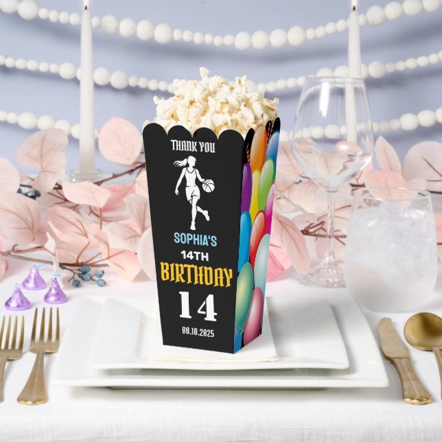 Basketball Birthday Party, Basketball Girl Player  Favor Boxes (Wedding)