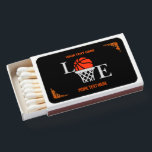 Basketball Birthday Party, Basketball Player  Invi Matchboxes<br><div class="desc">Basketball Birthday Party,  Basketball Player Invitation. For more advanced customization of this design,  simply select the "Edit using Design Tool" button above!</div>