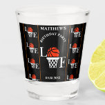 Basketball Birthday Party, Basketball Player  Shot Glass<br><div class="desc">Basketball Birthday Party,  Basketball Player  Shot Glass. To customize this design more advancedly,  simply select the "Edit using Design Tool" button above!</div>