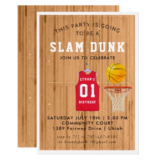 Basketball Birthday Party Invitation | Zazzle.com