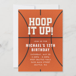 Basketball Birthday Party Invitation