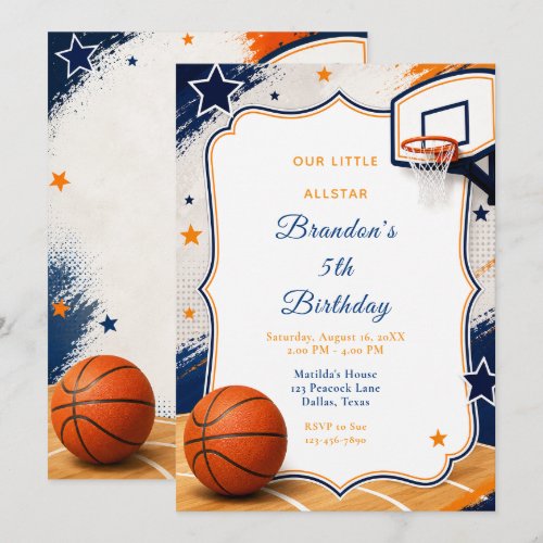 Basketball Birthday Party Invitation