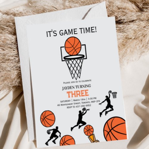 Basketball Birthday Party Invitation