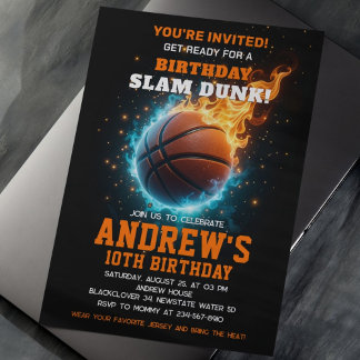 Basketball Birthday Party Invitation