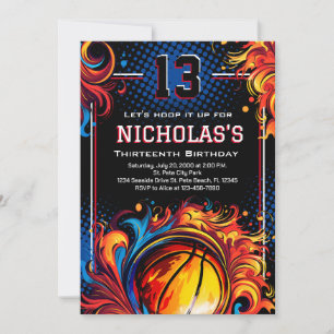 Basketball Birthday Party Invitation