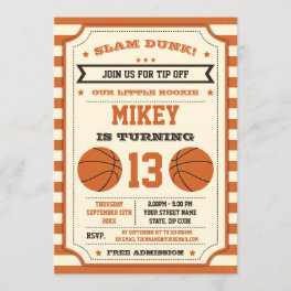 Basketball Birthday Party Invitation