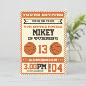 Basketball Birthday Party Invitation (Standing Front)