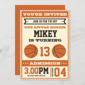 Basketball Birthday Party Invitation (Front/Back)