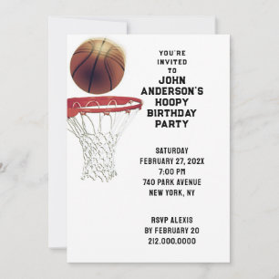Basketball Birthday Party Invitations