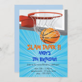 Basketball Birthday Party Invitations (Front/Back)