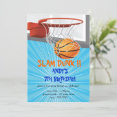 Basketball Birthday Party Invitations (Standing Front)
