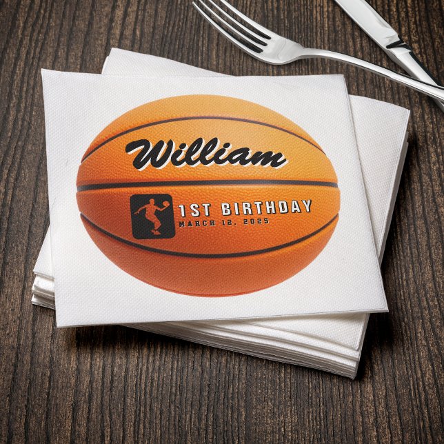 Basketball Birthday Party Napkins (Creator Uploaded)