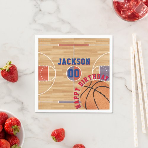 Basketball Birthday Party Napkins