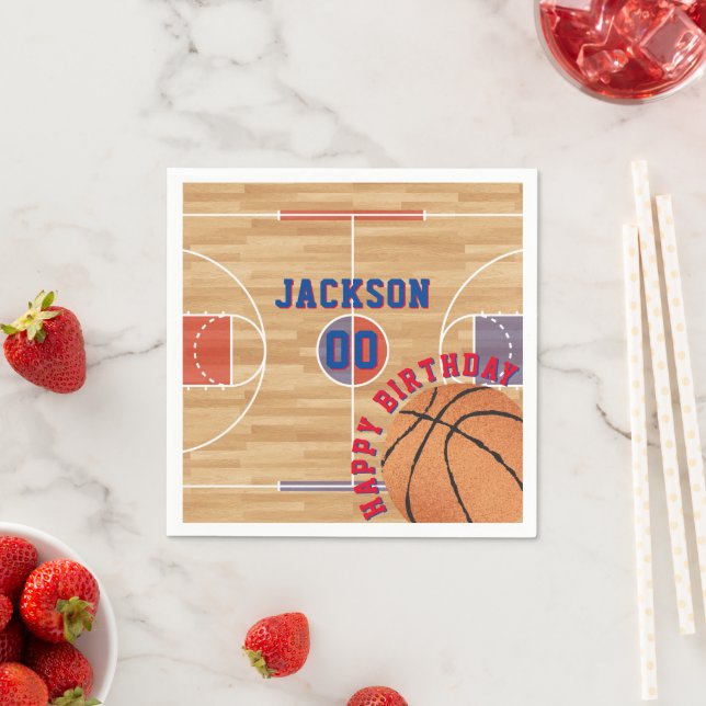 Basketball Birthday Party Napkins (Insitu)