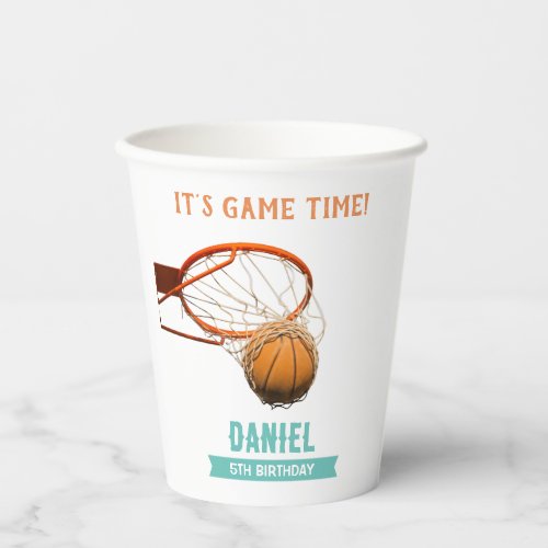 Basketball Birthday Party Paper Cups