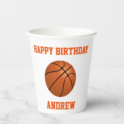 Basketball Birthday Party  Paper Cups