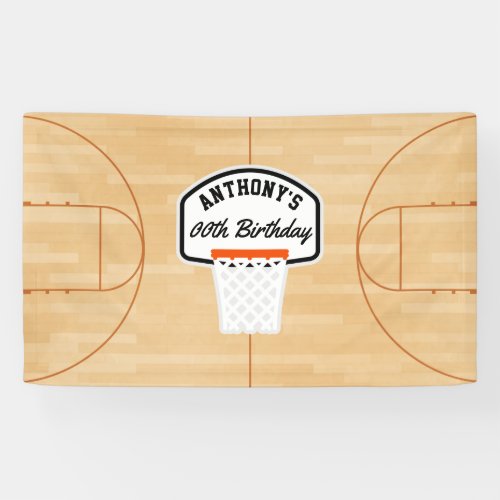 Basketball Birthday Party personalized Banner
