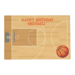 Basketball Birthday Party Placemat
