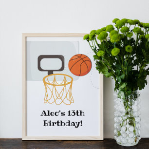 Basketball Birthday Party Sign