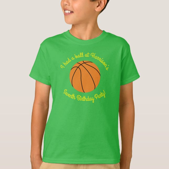 Basketball Birthday Party T-Shirt (Front)