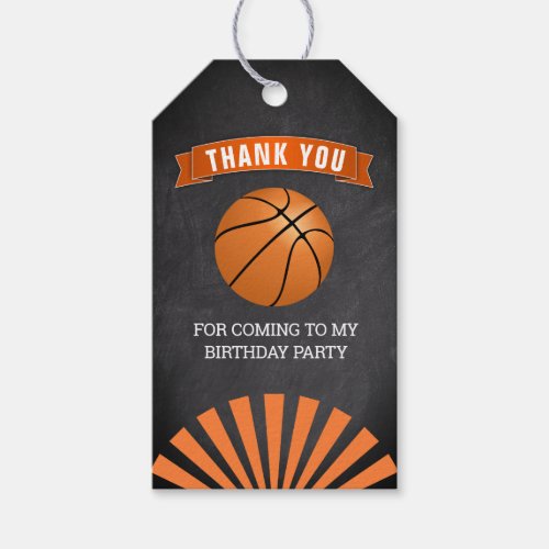 Basketball Birthday Party Thank You Gift Tags