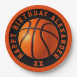 Basketball Birthday Personalize Paper Plates