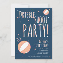 Basketball Birthday Personalized Party Invitation