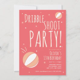 Basketball Birthday Personalized Party Invitation
