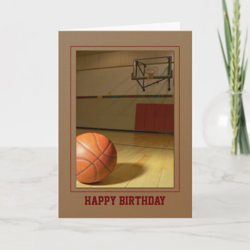 Basketball_ Birthday Thank You Any Use Card