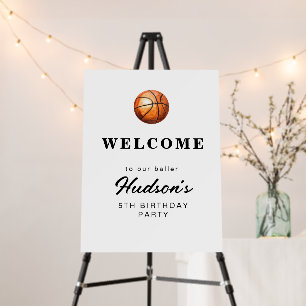Basketball Birthday Welcome Sign 