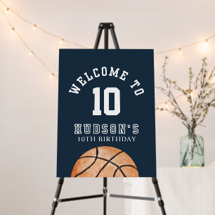Basketball Birthday Welcome Sign, Basketball Party Foam Board