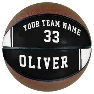 Basketball Black and White with Team Number Name