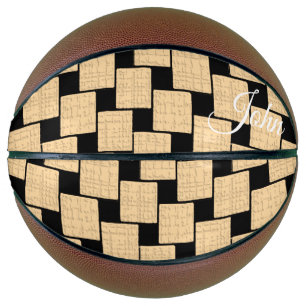 Basketball Black & Beige Squares