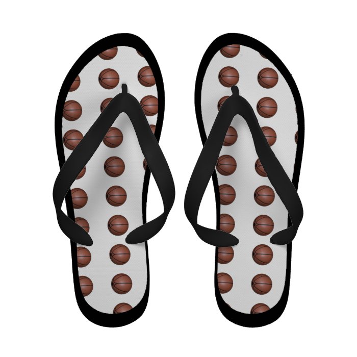 BASKETBALL BLACK BORDER SANDAL Flip Flops