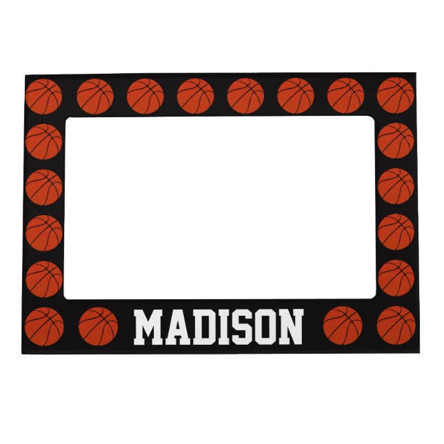 Basketball Black Custom Magnetic Picture Frame (Front)