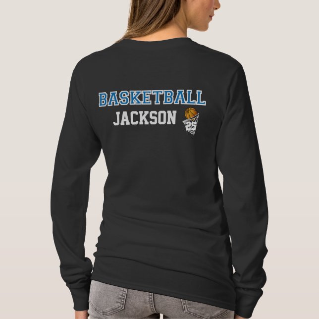 Basketball Blue Lettering | Personalize Shirt (Back)